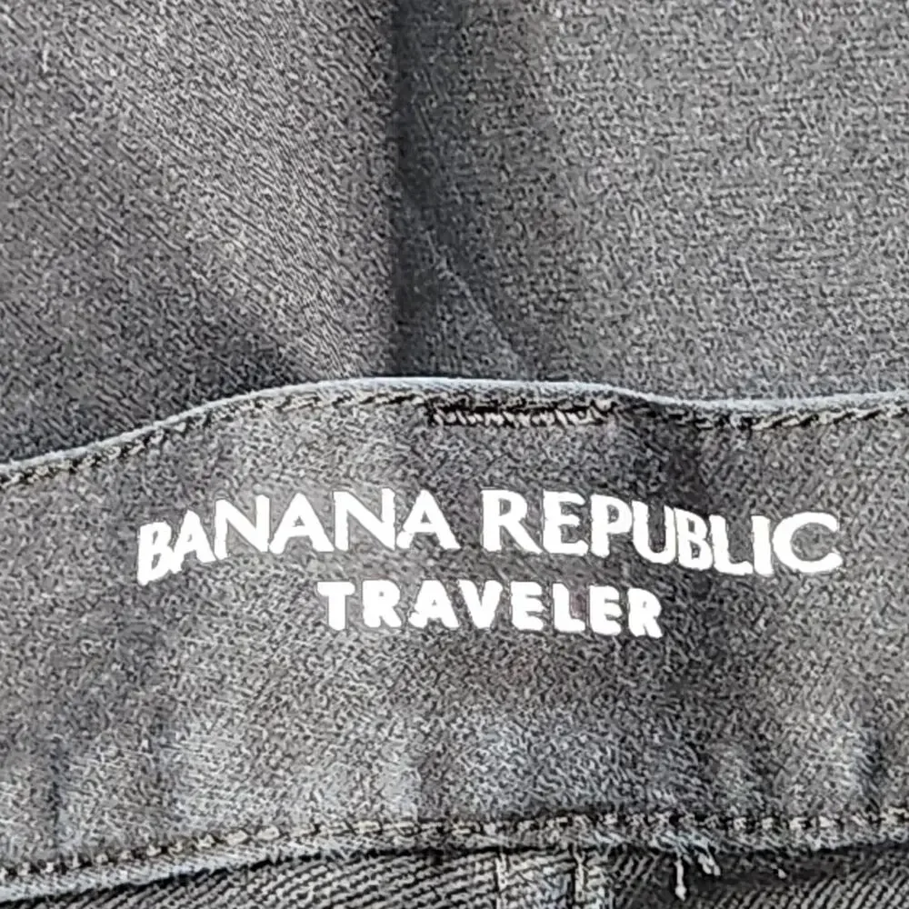 Banana Republic Traveler Jeans Mens 33x30 Black Slim Straight Denim Actual 33x29